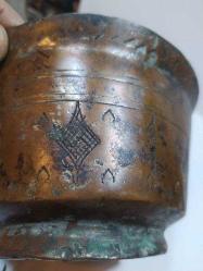 M2----ÇİVİ İŞİ DESENLİ OSMANLI BAKIR KASE