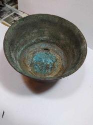 M2----ÇİVİ İŞİ DESENLİ OSMANLI BAKIR KASE