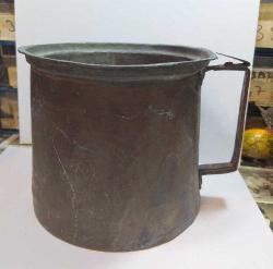 M2----ANTİKA BAKIR KULPLU DALDIRMA TAS