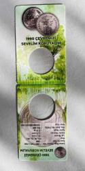 1990 Çevremizi Sevelim Koruyalım 1000 Lira Folder Kapama Kit