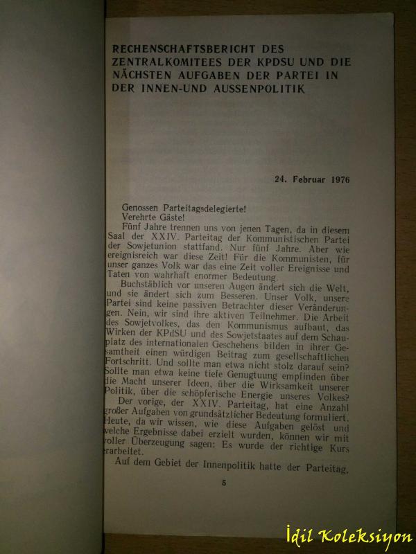 Rechenschaftsbericht des Zentralkomitees der Kommunistischen  