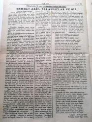 ESKİŞEHİR  YEŞİL NUR GAZETESİ YEREL TAŞRA BASINI -9 OCAK  1953  YIL :3 SAYI :25 - Sabatay Sevi Dölü  , Avratpazarcısı   VATAN 'sız Paçavraya -İnsan  yazan : Salahaddin  Erkap -  Mehmet Akif  Allahsızlar ve  Biz -Bir Nesli Böyle Mahvettiler   Fazlıoğlu Cemal Oğuz -Bir Soytarı - Ahmet  Emin Salamon   ve Hem paraları  ne yapmak  istiyorlar ?-Ahmet  Necati  Yücekutlu  Komünizm Nasıl Durdurulur ?