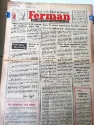 DÜZCE  FERMAN GAZETESİ HAK VE HAKİKAT YOLUNDA  YEREL TAŞRA BASINI-  18 KASIM 1974 YIL :6 SAYI :294- Sakarya köprüsündeki  trafik kazasında iki  hemşehrimiz yanarak  öldü - Güven oyu  ve erken seçim   Elan Özgül --İsa Kayacan 'ın Yeni  Görevi  - Prof . S. Irmak  tarafından kurulan  kabine Cumhurbaşkanımız tarafından  onaylandı - Boru - levha fabrikası  eleman arıyor -Bizden Söylemesi  Yazan : Yavuz Hotumluoğlu -Ankara mektubu  : Özbekler ve İlk Yapıtı İsa Kayacan - Tekamül Çağı Mı ? Niyazi DAVRAN -Sanat VE edebiyat  :  Hayattan  Öğütler  Ali  Rıza Başak - Gözüm Seni Isırdı  : Ali SAYIN - Kaldırımlar  Ümit Yavuz -  Hamidiye Spor :5  Mengen :0 Efes Pilsen  :2  Sümer Spor :0- Düzce Spor Feriköy den 1 puan aldı -