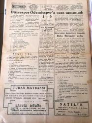 DÜZCE  FERMAN GAZETESİ HAK VE HAKİKAT YOLUNDA  YEREL TAŞRA BASINI-  17 ŞUBAT 1975 YIL :7 SAYI :303- Sun'i Gübre Sorunu Yüzünden  Köylülerimiz  Bu Yıl Ki Ziraat Mahsulünden  Endişe Ediyor - Yorum : Mümtaz Niyazi  Baysan  Kapitalist Düzen - Bir Haftada Olup Bitenler - -Türkiye Tarihi - Türk Diline Hançer Sokanlar - Hava Kirlenmesi  ve Alınacak Tedbirler - Sanat ve Edebiyat  -Birleşiniz Dostlar F. Kaya -Sende Solacaksın  Emine Odabaşı -Düzce Spor Ödemiş Spor 'a şans tanımadı - Düzce Endüstri Meslek  Lisesi  , Voleybolda Bolu Birincisi Oldu -