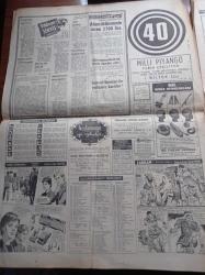 Hürriyet Gazetesi - 8 Mayıs 1969 - Asrın En Komik Yarışı - Yargıtay Ve Üniversite Üyelerinin Katıldığı Yürüyüş Olaysız Geçti - ODTÜ Öğrencileri Rektör Kemal Kurdaş'ı Anıtkabir'e Sokmadı - Yargıtay Başkanı İmran Öktem'in Cenazesinde Silah Çeken Tuğgeneral Nabi Alpartun Hakkında Soruşturma Açıldı - Aygaz Getiriliyor