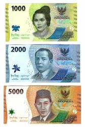 ENDONEZYA INDONESIA 1000-2000-5000 RUPIAH 2022 3 PCS SET UNC ÇİL