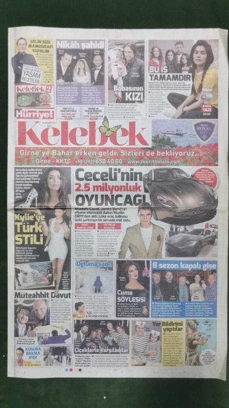 Hürriyet Kelebek Gazete 28 Mart 2017 Kylie Jenner Ferhat Göçer  