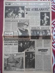 Haftanın Sesi Haftalık Magazin ve Siyasi Aktüalite Gazetesi önlü arkalı 2 sayfa 3 Şubat 1989 Yasemin Kutsi-Sacit Aslan-Yüksel Uzel-Atalay Akçalı-Selami Şahin-Ahmet Selçuk İlkan-Nigar Uluerer-Yalçın Gülhan-Türkan Şoray-Kıskançlık Hastalıktır-Banyonun Onemi-Bebeklerde kalp yetmezliği-Süper Dolap reklamı 36*56cm