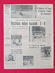 11 Aralık 1966 - Akşam Gazetesi Spor Sayfası - Beşiktaş 2-0 Gençlerbirliği