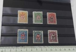 1905  POSTA PULLARI ÜZERİNE PTT SÜRŞARJLI HARB EMİSYONU PULLARINDAN İSFİLA NOSU 793-794-795-796-797-798 OLAN ŞARNİYERLİ PULLAR UUU2E3 ÇOK NADİR