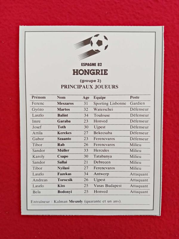 Autocollant Publicitaire Coupe Du Monde 1982 Espagne – Hongrie, Image De Collection