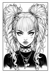 Anime Kötü Kızlar Boyama Kitabı (100 Süper Boyama)