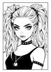 Anime Kötü Kızlar Boyama Kitabı (100 Süper Boyama)