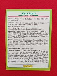 Africa Sport - Onze Mondial Football Collection Photo Card Team - Les Plus Grands Clubs Du Monde - 14X10 cm - Futbol Koleksiyon Fotokart