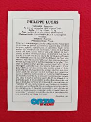 Philippe Lucas - Onze Mondial Football Collection Photo Card - 14X10 cm - Futbol Koleksiyon Fotokart