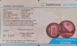 1915 Çanakkale Köprüsü Bronz 2022 (SERTİFİKALI) ÇİL+++