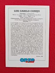 Luis Gabelo Conejo - Onze Mondial Football Collection Photo Card - 14X10 cm - Futbol Koleksiyon Fotokart