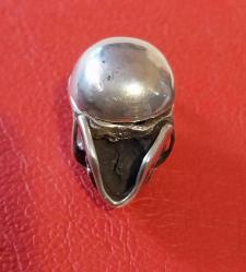 Gümüş Kurukafa Kolye Ucu.. 2 x 3,5 cm. 16,48 gram..