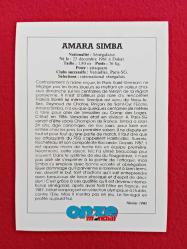 Amara Simba - Onze Mondial Football Collection Photo Card - 14X10 cm - Futbol Koleksiyon Fotokart