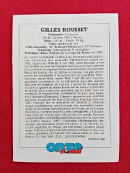 Gilles Rousset - Onze Mondial Football Collection Photo Card - 14X10 cm - Futbol Koleksiyon Fotokart