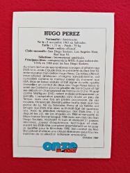 Hugo Perez - Onze Mondial Football Collection Photo Card - 14X10 cm - Futbol Koleksiyon Fotokart