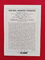 Rafael Martin Vazquez - Onze Mondial Football Collection Photo Card - 14X10 cm - Futbol Koleksiyon Fotokart