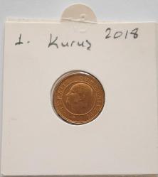 Efemera - Türkiye Cumhuriyeti 2018 Yılı 1 Kuruş 4286 - kitantik - kitaLog