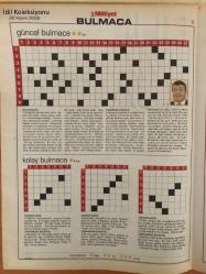 Milliyet Bulmaca Gazetesi , 26 Kasım 2005 , Büyük Çengel Bulmaca , Zeka Oyunları , Sözcük Yerleştirmece , Mozaik , Şifreli Bulmaca , Uzman Bulmaca , Güncel Bulmaca , Kolay Bulmaca , Sözcük Avı , Petek Bulmaca , Sertab Erener