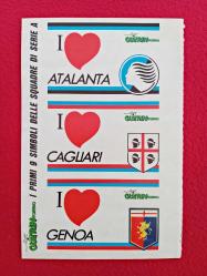 Atalanta, Cagliari, Genoa - Serie A - Guerin Sportivo - Football Collection Sticker - 19x13 cm - Futbol Koleksiyon Etiket