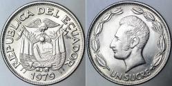 EKVADOR 1 SUCRE 1979 ÇİL KONDİSYON.