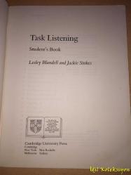 TASK LİSTENİNG - Student's Book - Lesley Blundell and Jackie Stokes - Cambridge University Press - İngilizce Ders Kitabı (GÖREV DİNLEME)