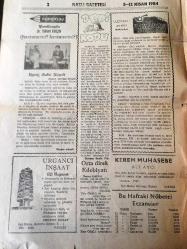 AYDIN NAZLI GAZETESİ YEREL TAŞRA BASINI  -5-12 NİSAN  SAYI :8-9 YIL :1 Halil Yardım Bekleniyor - Memura rüşvet vermek isteyen şahıs yakalandı -Nazilli  'de Anıtlar Bakımsız Kaldı- Uzman Ali  Avcı  Muhasebeci - Dr. Turhan Timuçin   Röportaj : Bahri  Küpeli -  Sanat  Dünyası  :Yöneten :Bahattin Albayrak -Öykü  Güney Yıldızı :Yazan :Vural Nural  Elmas -Nazilli 'de Yetişen  Ünlüler : Mevlana  Muslihittin Mustafa - Abdullah  Bin  Yusuf - Nazilli de şehir stadının  tuvaletleri  açılsın - Nazilli Pamuk Spor  Kulübünün  Genel Kurulu Yapıldı -