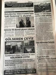 EDİRNE UZUNKÖPRÜ  GAZETESİ YEREL TAŞRA BASINI  - 17 EKİM 2018 YIL:15 SAYI :4449-Saçlımüsselim 'de Hukuk Zaferi - CHP ''de Meclise İlk Bayan Aday Adayı   Menşure  Aybek oldu - Kaymakam  Gürel 'den Siyasi  Parti  Ziyaretleri -Meriç Deresi  Kirlilik Nedeniyle  Gri  ve Beyaz  Akıyor - Uzunköprü  Severler : A. Yalçın  Kapsız -Büyükelçi  Mavroidis 'ten  Vali Özdemir 'e Ziyaret -  Edirne de 455 düzensiz göçmen yakalandı -  Tugay  Komutanı  Tuğgeneral  Turan  İnan  Ziyaret -Meriç 'in Sigortası  Kanal  Edirne  Projesinde   Sona  Gelindi -Aşure Günü  ve Öğrenci  Toplulukları  Buluşması - Dünya Gıda Günü - Kore Kültür Günü  etkinlikleri - Bulgaristan  -Türkiye  Arasında  Deniz  Seferi  Başlayacak -  Büyükelçi  Choi, Osmanlı mis meyve  sabununa ilgi gösterdi -