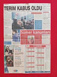 Milliyet Gazetesi Spor Sayfası - 9 Şubat 2001 - Beşiktaş, Gençlerbirliği