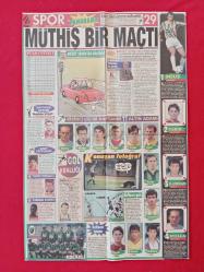 Milliyet Gazetesi Spor Sayfası - 18 Nisan 1995 - Beşiktaş, Galatasaray