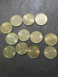 TÜRKİYE CUMHURİYETİ 1 KURUŞ 2018 12 adet ÇİL KONDÜSYON