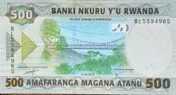 RUANDA 500 Francs, 2019 ÇİL