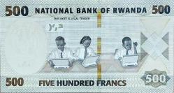 RUANDA 500 Francs, 2019 ÇİL