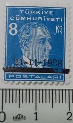 1938 MAVİ 8 KURUŞ ATATÜRK MATEM SERİSİNİN ÇOK NADİRİ MNH ORİJİNAL İSFİLA NOSU 1391 OLAN 2024 KATALOK DEĞERİ; 13.500.00TL ZZ2EE3