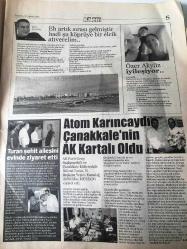 ÇANAKKALE KALEM GAZETESİ YEREL TAŞRA BASINI - 25 Ağustos 2016 - Karadağ 'ın    