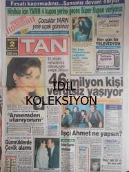 Tan Gazetesi - 21 Aralık 1988 - Nebile Kaşıkçı - Adnan Kaşıkçı - Süreyya Kaşıkçı - Ahmet Kuloğlu - Adnan Sapmaz - Nilgün Sapmaz - Turan Çevik - Emel Gönence - Hülya Yiğitalp - Azer Bülbül - Kamuran Akkor - Türkan Şoray - Günseli Başar - Nazlı Deniz Kuruoğlu - Neşe Erberk fotoğraf ve haberi - Gazete Tam Değildir 2 Sayfası Mevcuttur