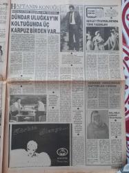 Haftanın Sesi Haftalık Magazin ve Siyasi Aktüalite Gazetesi önlü arkalı 12 sayfa 3 Kasım 1989 Seren Serengil-Öztürk Serengil-Nevin Teoman-Mustafa Yücedağ-Meral Orhonsay-Elia Jazan-Juliette Binoche-Ömer Karacan-Makyaj-Güzide Kasacı-Yunus Bülbül-Deniz Türkali-Füsun Önal-Türkan Şoray-İbrahim Tatlıses-Sezen Aksu-Selma Poyraz-Müjdat Gezen-Gökmen-Cenk Koray-Cem Cahit-Meral Oğuz-Dündar Uluğkay-Serpil Benay-Tarık Akan-Neslihan Yargıcı-Erkan Özarman-Nil Bural-Sibel Egemen-İnci Aksoy-Kenan İpekçi-Nesligül Atasagun-Sema Ali Ramazanoğlu-Seniha Turgut Koşar-Nevzat Ayaz-İhsan Şentürk-Ziver Zıllı- 36*56cm