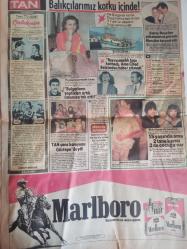 Tan Gazetesi - 20 Nisan 1986 - Cahit Aral-Yıkılmışım Ben filmi reklamı,Necla Nazır,Deniz Akbulut-Evleneceği Kızı 100 Bin Liraya Geneleve Sattı-Nurcan Budak - Hüseyin Parlak - Salih Taşçı - Semra Özal - Turgut Özal - Zeynep Ekren - Nurhan Damcıoğlu - Orhan Eriş - Müjdat Gezen - Kandemir Konduk - Nejat Uygur - Süleyman Turan - Tülin Dilek - Cahit Arat - Hüsamettin Cindoruk - Metin Toytekin - Şehmuz Dalgıç - Rahşan Ecevit - Aydın Güven Gürkan - Margot Kidder - Clint Eastwood - Serap Sevim Özdemir - Melek Ayberk - İbrahim Tatlıses - Zekeriya Alp - Ahmet Suat Özyazıcı - Mustafa Denizli - Tolga Çizgi Romanı - Tanju Gürsu - Cihad Reis - Filiz Altun - Hal Warden - Renee Trent - Marlboro Sigara Reklamı fotoğraf ve haberi - Tam Takım Gazete
