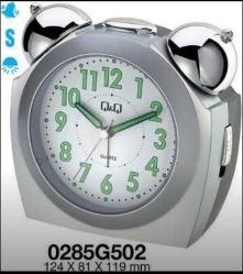Q & Q (Citizen) Alarmlı Işıklı QUARTZ Masa Saati (GRİ)