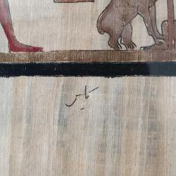 Sanatçı İmzalı Papirüs Tablo