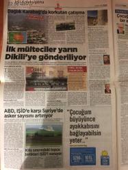 Milliyet Gazetesi , 3 Nisan 2016 , Duyunca Üzüldüm , Recep Tayyip Erdoğan , Haslet Soyöz , Demet Evgar , Sarp Levendoğlu , Azeri - Ermeni Savaşın Eşiğinde , Fikstür Değişti , Galatasaray , Emre Çolak Özür Diledi , Eskişehirspor , Bilal Kısa , Önce Riekerink Sonra Muslera