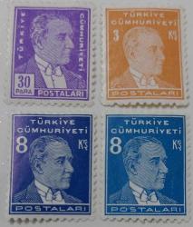 1936-1937 ÜÇÜNCÜ ATATÜRK SERİSİ POSTA PULLARI MNH TAM SERİ 2024 KATALOK DEĞERİ; 800.00TL SS2RR1A NADİR