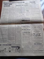 Cumhuriyet Gazetesi - 4 Mayıs 1967 - Kurucusu Yunus Nadi - İlhan Selçuk - Sabit Yılmaz - Türkiye Maden Hazinesidir - CHP Meclisi Bildiri Yayınladı - 49'lara Adalet Partisi Teşkilatından Telgraflar Geliyor - Sağlık Ve Sosyal Yardım Bakanı Vedat Ali Özkan - İsmet İnönü - Osman Bölükbaşı - Atina'nın Kuvvetli Adamı General Patakos