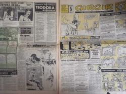 Gün Gazetesi - 5 Mart 1973 - Özer Derbil - Mehmet Kemal - Süleyman Demirel - Turhan Feyzioğlu - Kemal Satır - Faruk Gürler -Fehim Babacan - İsmet İnönü - Meral Yeşilırmak - Fahrettin Altay - Bedia Adalı - Bülent Ecevit - Aydın Akbıyıkoğlu - Salih Güney - Aklınızda Bulunsun haberi - Cebinizdeki Para haberi - Uyanık Şoförün Hikayesi fotoromanı - Melek Görgün - Gökçe Güven - Atilla Ergin - Hazreti İbrahim fotoromanı - Ustura Kemal Çizgi Romanı - Haldun Sevel - Azmi Nihat Erman - Talat Güreli - Gemici Sinbad - Cüneyt Alp çizgi romanı - Ferit Öngören - Reşat İleri - Gırgır Çizgi Romanları Eki - Bak ve Öğren haberi - Serpil Karakurum - Bediz Al - Dünyayı Aydınlatan Nur Çizgi Romanı - Münif Fehim - Mehmet Gündoğan - Sevil Basılgan fotoğraf ve haberi - Tam Takım Gazete