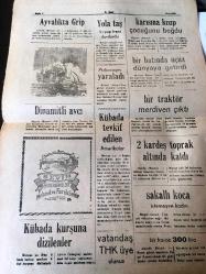 AMASYA  DEMOKRAT ŞEHİR GAZETESİ  YEREL TAŞRA BASINI- 20 MART 1959 SAYI :547- Sakallı Koca İstemeyen Kadın-Kanada da  Beyazlar ile  Kızılderililer  Anlaşamıyor - Beyrut 'ta Rus Haberler Merkezine Bomba Atıldı - Grivas  Atina da  ---Suriye İsrail Sınırında  Hadiseler - 2  yük treni çarpıştı - Erdelhun İran 'a Gitti ---Eskişehir de taze soğan 200 kuruş - Cinayetle Biten Kartopu Oyunu -Küba da kurşuna dizilenler - Küba da  tevkif edilen  Amerikalar -2 Kardeş Toprak Altında Kaldı -